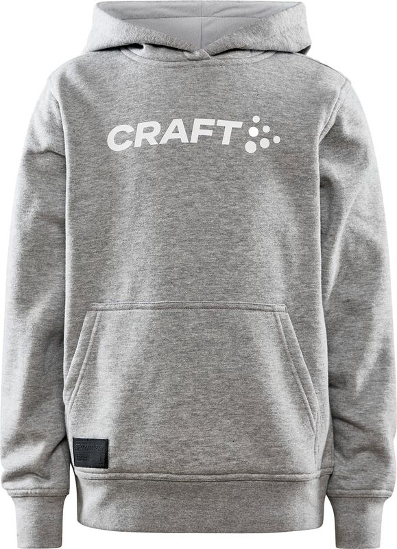 Craft Core Hood Junior Genser Grey Melange, 146/152